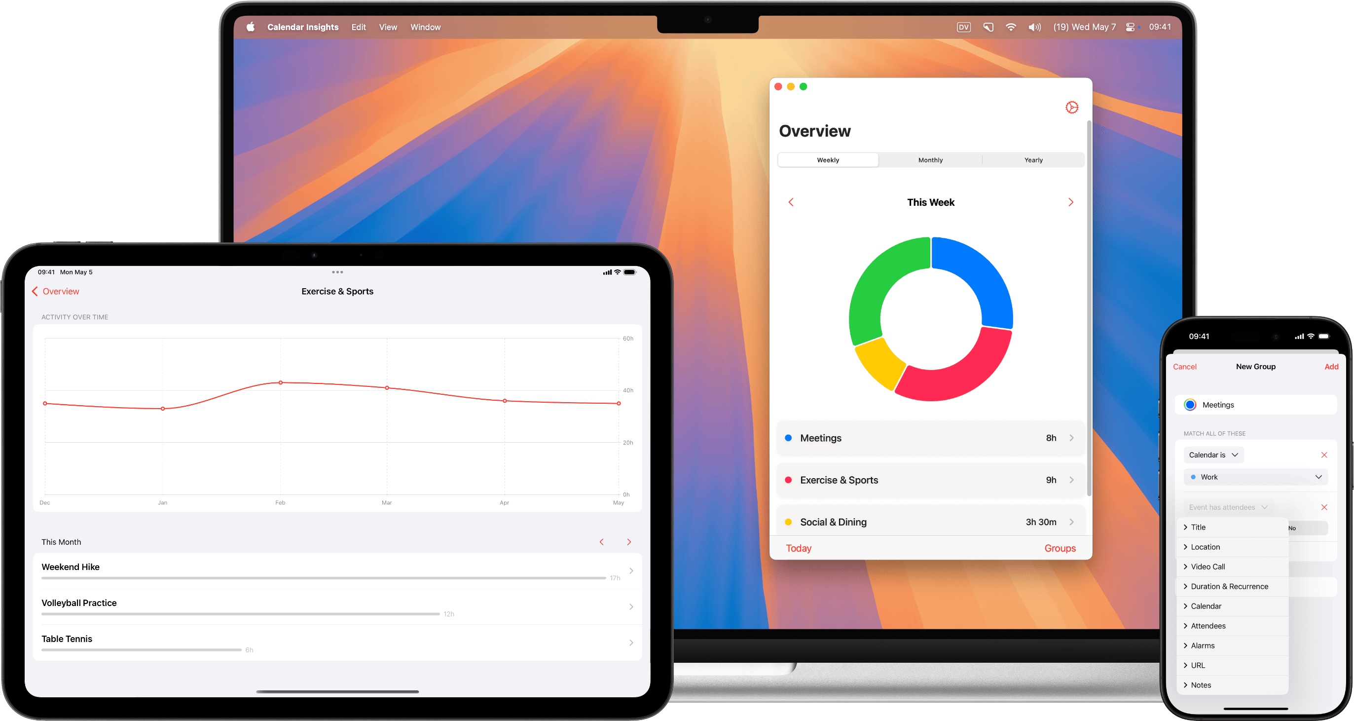 Calendar Insights screenshot