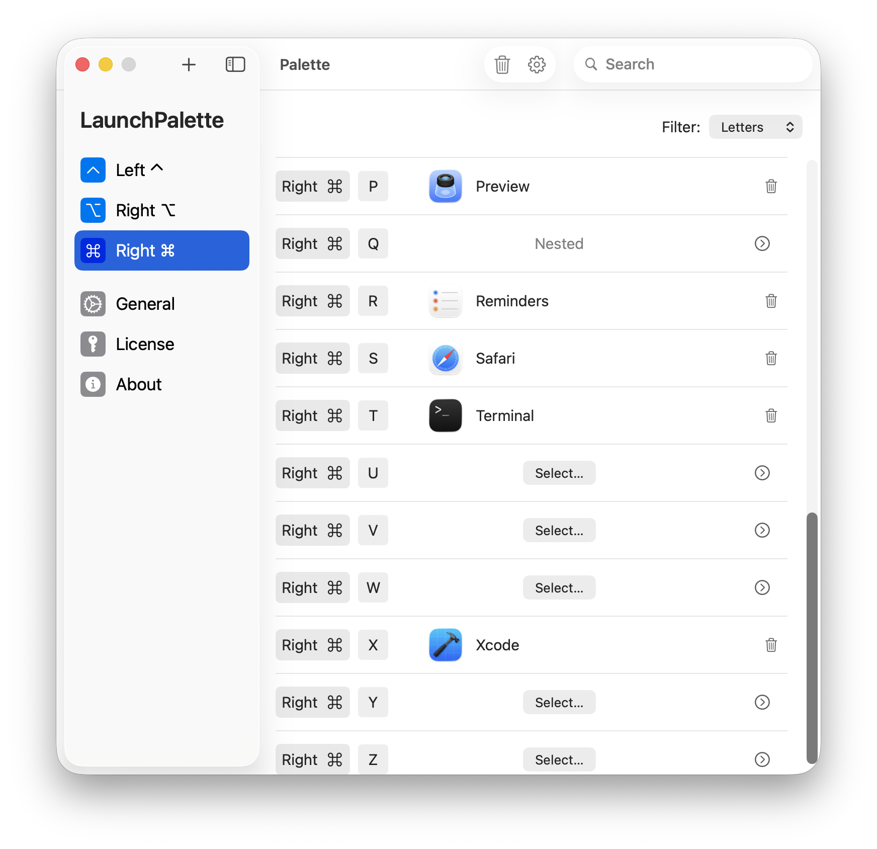 LaunchPalette screenshot